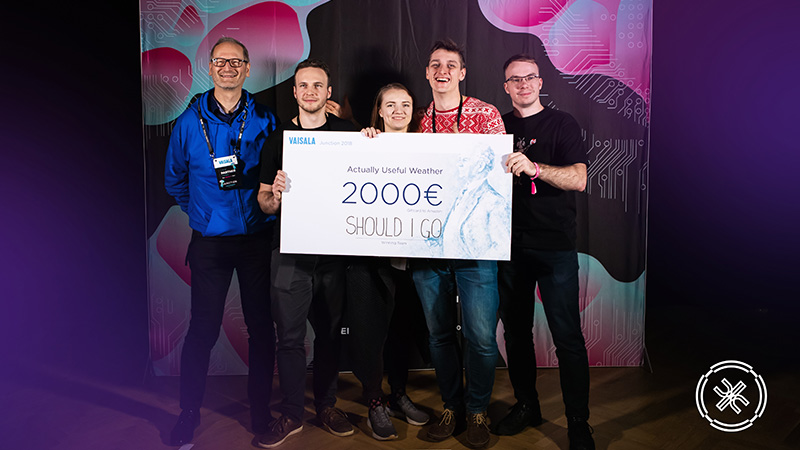 Team Should I Go won the Actually Useful Weather challenge in Junction 2018.