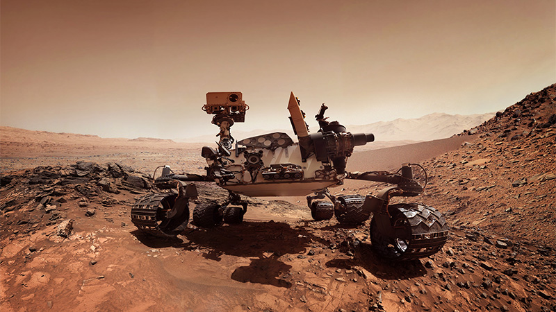 Mars rover. Elements of this image furnished by NASA