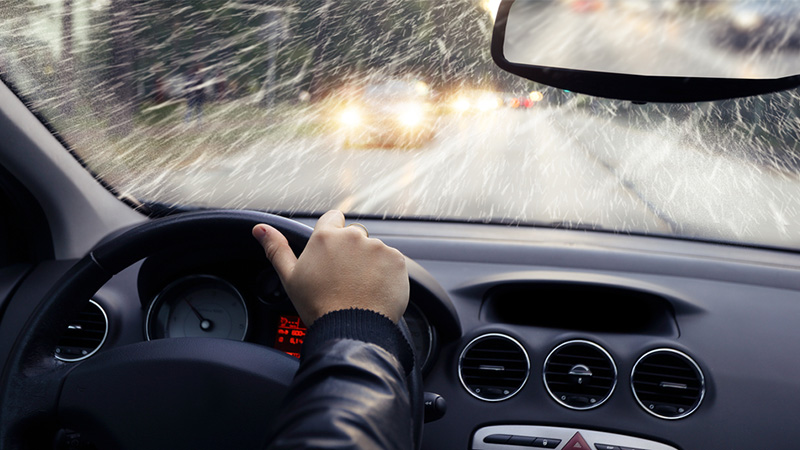 Driving in a bad weather