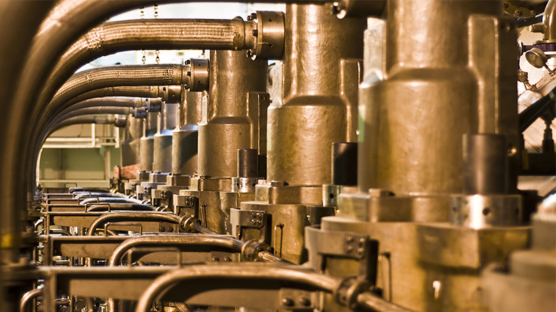 Ship´s Engine room pipes