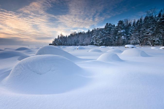 Winter scenery in Helsinki.