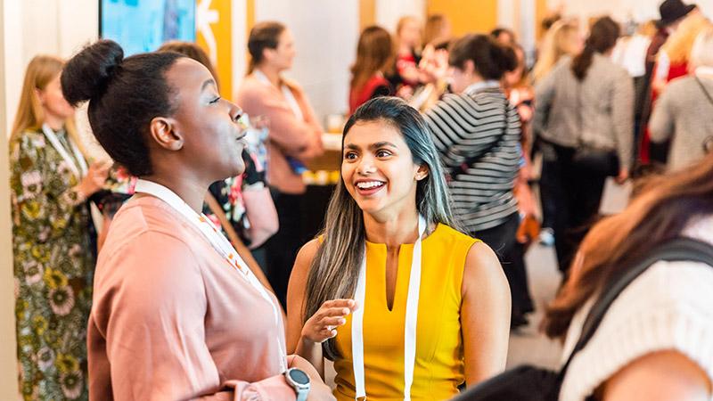 Networking at Women in tech Finland forum