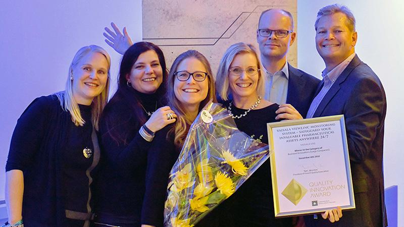 Vaisala viewLinc team wins Business Innovation category in Quality Innovation Award 2018 by Laatukeskus Excellence Finland