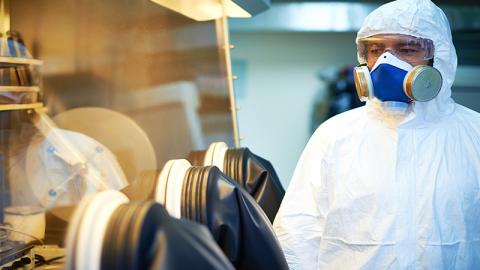 scientifique, salle blanche, incubateur, boîte à gants