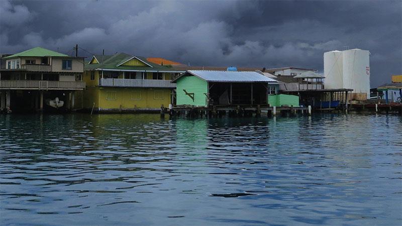 Flooded village