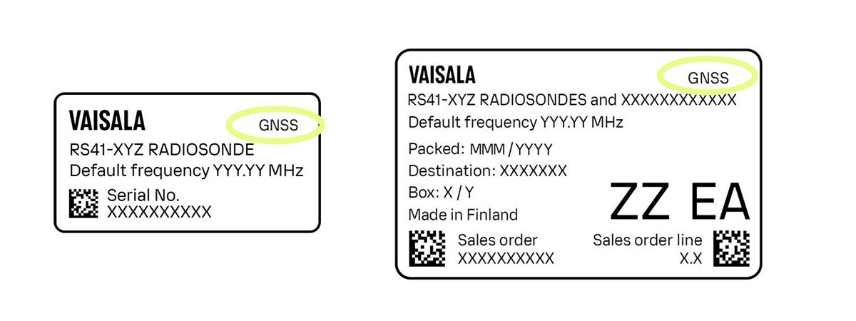GNSS code on a product information sticker