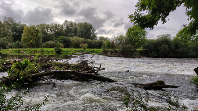Flooding in a rural area