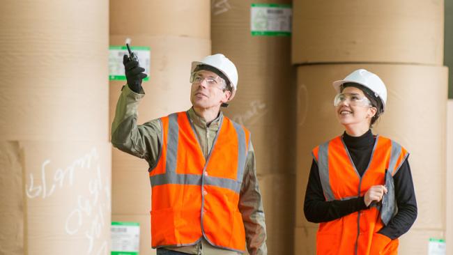 Pulp mill workers