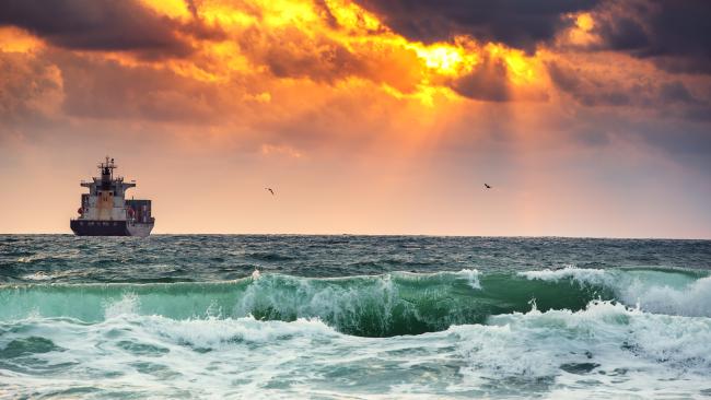 Ship at sea