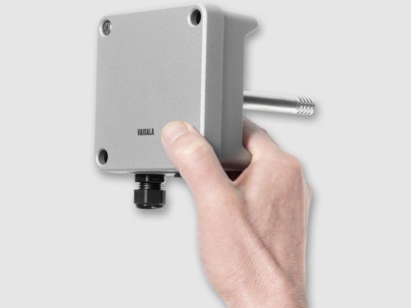 HMD60 series transmitter with a short probe held in a hand