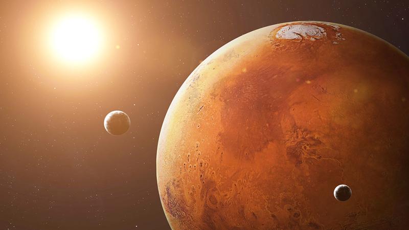 Mars planet in outer space