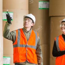 Pulp mill workers